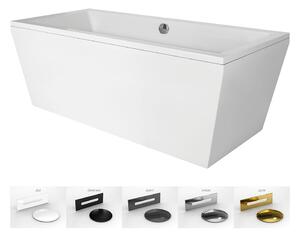 Besco Voľne stojaca vaňa zo sanitárneho kompozitu Vera CC/SP 170x75, s prepadom BESCO-Typ výpuste: Alcaplast Click-Clack so štrbinovým prepadom, chróm, BESCO-Rozmery: 170x75