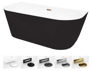 Besco Akrylátová voľne stojaca vaňa Vica NEW BW CC/SP 150x80 (160x80, 170x80), s prepadom BESCO-Typ výpuste: Alcaplast Click-Clack so štrbinovým prepadom, chróm, BESCO-Rozmery: 150x80