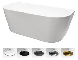 Besco Akrylátová voľne stojaca vaňa Vica NEW CC/BP 150x80 (160x80, 170x80), bez prepadu BESCO-Typ výpuste: Alcaplast Click-Clack s horným čistením, chróm, BESCO-Rozmery: 150x80