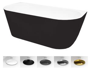 Besco Akrylátová voľne stojaca vaňa Vica NEW BW CC/BP 150x80 (160x80, 170x80), bez prepadu BESCO-Typ výpuste: Alcaplast Click-Clack s horným čistením, chróm, BESCO-Rozmery: 150x80