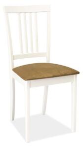 Jedálenská stolička CD-63 - biela / béžová