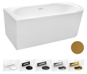 Besco Akrylátová voľne stojaca vaňa Avita A-Line Glam Z CC/SP 150x75 (160x75, 170x75), s prepadom BESCO-Typ výpuste: Alcaplast Click-Clack so štrbinovým prepadom, chróm, BESCO-Rozmery: 170x75, BESCO-Orientácia: Ľavá