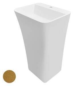 Besco Voľne stojace umývadlo z liateho mramoru Assos S-Line Glam Z UM VS-OPB 52x41x84 cm, s otvorom pre batériu