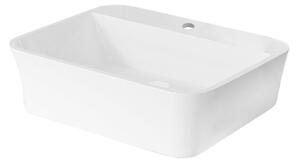 Besco Umývadlo na dosku z liateho mramoru Assos S-Line UM D-OPB 51x41x15 cm, s otvorom pre batériu