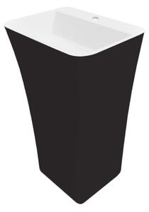 Besco Voľne stojace umývadlo z liateho mramoru Assos S-Line BW UM VS-OPB 52x41x84 cm, s otvorom pre batériu
