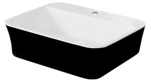 Besco Doskové umývadlo z liateho mramoru Assos S-Line BW UM D-OPB 51x41x15 cm, s otvorom pre batériu