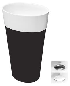 Besco Voľne stojace umývadlo z liateho mramoru Uniqa BW Matt UM VS 46,5x32,5x84 cm, sifón Click-Clack BESCO-Typ výpuste: Click-Clack, biela, BESCO-Rozmery: 46,5x32,5