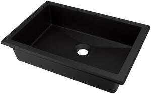 Deante Zápustné/pod doskové umývadlo Correo 50x35 cm - CQR NU5U, granit, čierna