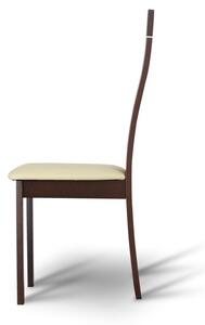 Jedálenská stolička Desi - orech / béžová