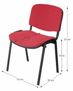 Konferenčná stolička Iso New - červená