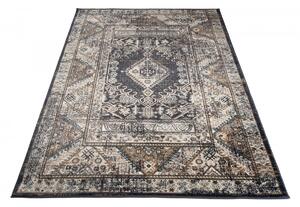 Antracitový obdĺžnikový koberec Dubai CHU – polypropylén Rozmer: 80x150 cm