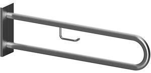 Bemeta Design HELP: Madlo, 850 mm, v tvare U, s držiakom TP, s krytkou, nerez, mat - 301807322