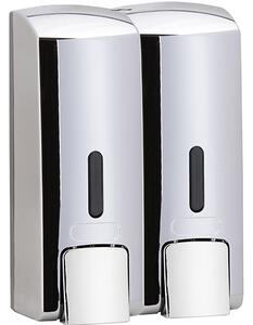 Bemeta Design Dávkovač mydla, 2 x 300 ml, dvojitý, plast, lesk - 121209132