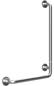 Bemeta Design HELP: Madlo, 890 mm, v tvare L, pravé, skladané, s krytkou, nerez, mat - 301153042