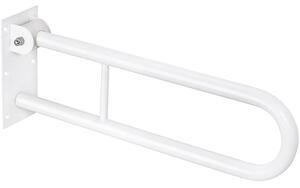 Bemeta Design HELP: Madlo, 600 mm, v tvare U, sklopné, s aretáciou, bez krytky, biela - 301507804