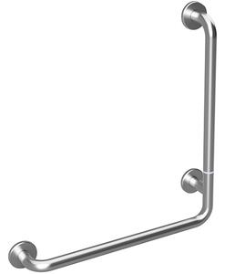 Bemeta Design HELP: Madlo, 680 mm, v tvare L, pravé, skladané, s krytkou, nerez, mat - 301153062