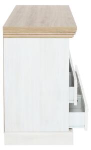 TV stolík Royal RS - biela sosna nordická / dub divoký