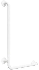 Bemeta Design HELP: Madlo, 890 mm, v tvare L, ľavé, skladané, bez krytky, biela - 301154044