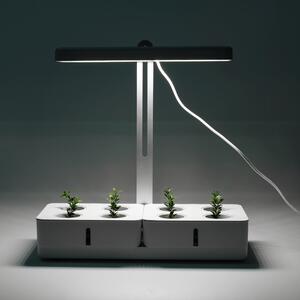 KONDELA Inteligentný kvetináč, LED osvetlenie, biela, BIOR
