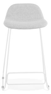 Svetlosivá barová stolička s bielymi nohami Kokoon Vancouver Mini, výška sedu 66 cm