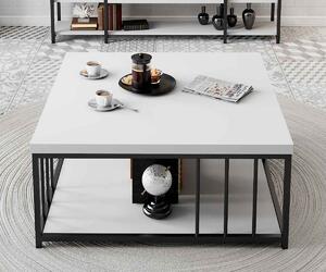 Dizajnový konferenčný stolík Natine 90 cm biely / čierny