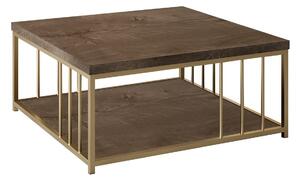 Dizajnový konferenčný stolík Natine 90 cm orech / zlatý