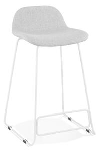 Svetlosivá barová stolička s bielymi nohami Kokoon Vancouver Mini, výška sedu 66 cm