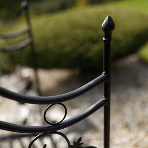 KONDELA Dekoratívny záhradný mostík, čierny kov, RENAL