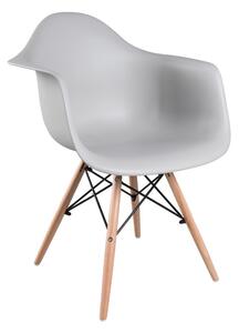 Jedálenská stolička Damen New - sivá / buk