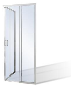Roltechnik Outlet Štvorcový sprchový kút G4L+G4P - bez vaničky ROTH-Variant: šírka ľavých dverí: 80 cm, šírka pravých dverí: 80 cm - (G4L/80+G4P/80), ROTH-Profily: profily: strieborná, výplň: transparent