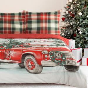 VIANOČNÉ RENFORCÉ OBLIEČKY XMAS 200X220 CM, 2 KS 70X80 CM VZOROVANÉ