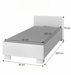 Jednolôžková posteľ Svend Typ 36 90 - biela