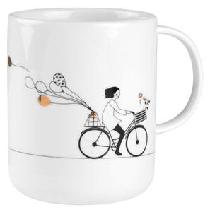 Porcelánový hrnček Ride a Bike