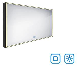 Nimco Čierne LED zrkadlo 1200x700 s dvoma dotykovými senzormi - ZPC 13006VX-90