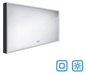 Nimco Čierne LED zrkadlo 1200x700 s dvoma dotykovými senzormi - ZPC 13006VX-90