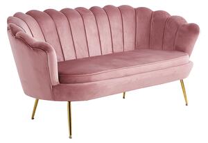 TEMPO Luxusná pohovka, ružová/zlatá, štýl Art-deco, NOBLIN