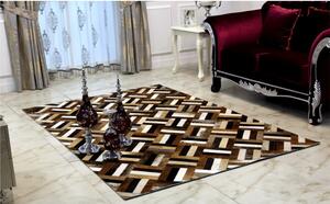 Kožený koberec Typ 2 140x200 cm - vzor patchwork