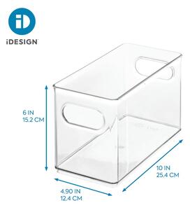 Transparentný úložný box iDesign The Home Edit, 25,4 x 12,7 cm