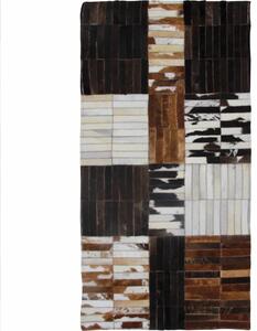 Kožený koberec Typ 4 201x300 cm - vzor patchwork