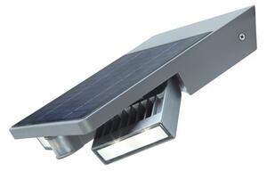 LUTECE LT6901201000 LED solárne vonkajšie nástenné svietidlo Tilly s pohybovým snímačom 1x4W | 420L | 4000K | IP44 - šedá
