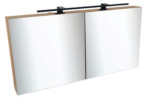 Comodo Zrkadlová skrinka Ideal OW 120 ZS LED-B s osvetlením Any LED 80 B, čierna