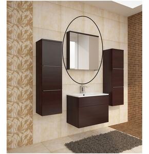 Kúpeľňová skrinka na stenu so zrkadlom Mason WE 14 - wenge