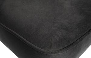 Čierna barová stolička BePureHome Vogue Velvet, výška 89 cm