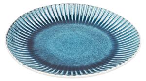 Modrý kameninový tanier Kare Design Mustique Rim, ⌀ 29 cm