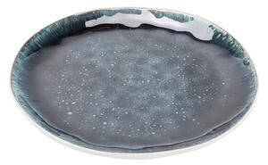 Tmavomodrý kameninový tanier Kare Design Mustique, ⌀ 21 cm