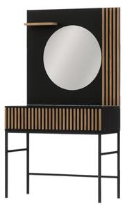 Toaletný stolík MEORATI, 85x155x60, dub artisan/čierna mat