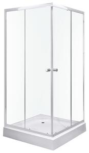 Novoterm Štvorcový sprchový kút NV-Olga 80x80 chróm/transparent - bez vaničky