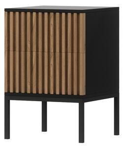Nočný stolík MEORATI, 40x60x40, dub artisan/čierna mat