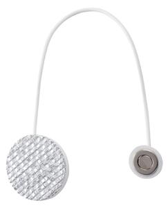 SADA 2KS DEKORAČNÁ SPONA NA ZÁVES LUMEA S MAGNETOM 5 X 14 CM STRIEBORNÁ