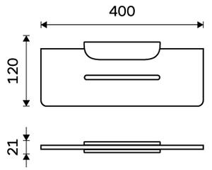 Nimco Polica, 40 cm IXI - NKC X440-90